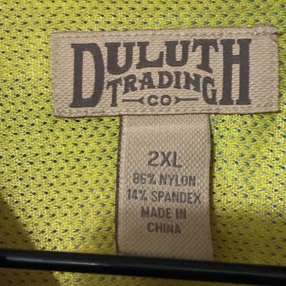 DULUTH TRADING CO MENS SIZE 2XL BLUE PLAID PERFORMANCE SHIRT POCKETS CLEAN EUC - Picture 3 of 12